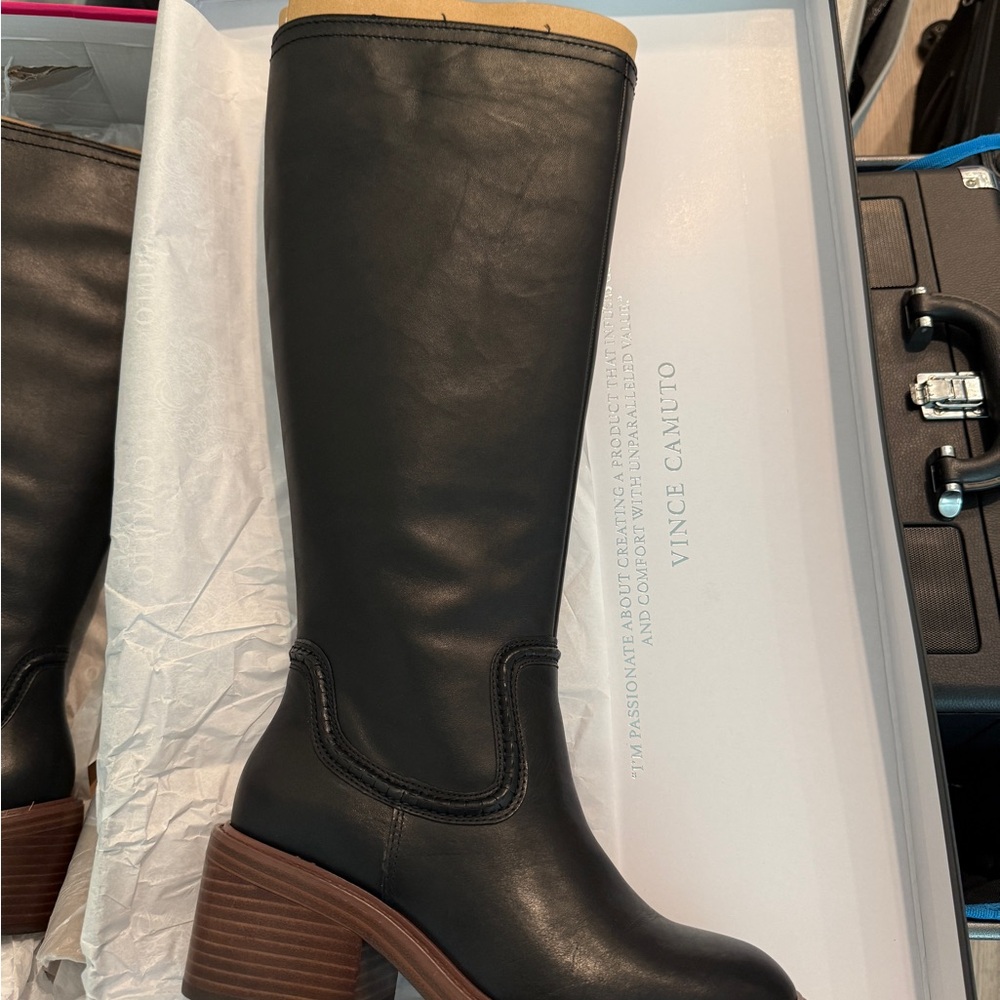 Vince Camuto Vuliann Knee High Wide Calf Boot (never worn & genuine leather)